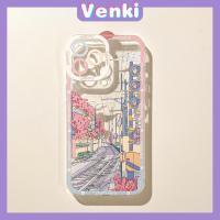 เข้ากันได้สำหรับ เคสไอโฟน เคสไอโฟน11 เคสโทรศัพท์ iphone 13 pro max เคส iPhone เคสซิลิโคนนุ่ม เคสใสขอบเหลี่ยม กล้องป้องกันการกระแทก Manga Sakura Street ใช้ได้กับ iPhone 11 iPhone 13 Pro Max iPhone 12 Pro Max iPhone 7 Plus xr