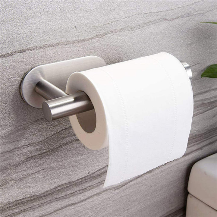 Paper Towel Holder Under Cabinet Wall Mount Stainless Steel Tissue Roll Heavy Duty Hanger Adhesive or Drilling Rack Durable Toilet for Kitchen