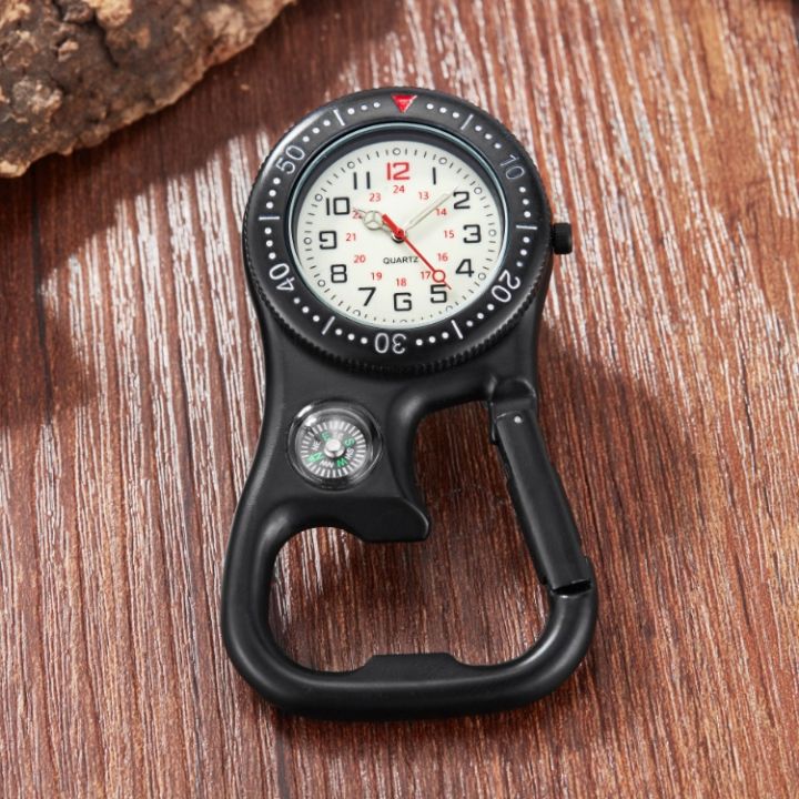 the-compass-mountaineering-buckle-supe-bottle-opener-backpack-pendant-watch-rock-climbing-timing-noctilucent-waist