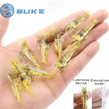 Buy Suke 10 Pcs Lures Bait Shrimp Fishing Simulation Praen Saltwater Hooks  Soft online