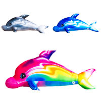 Dolphin Plush Rainbow Toy Cushion Sleeping Throw Pillow Doll Home Kid Gift Decor