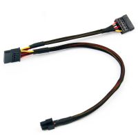 Mini 6Pin to 15Pin X2 SATA Power Cable Cord for DELL Vostro 3650 3653 3655 Desktop Computer HDD SSD Expansion Cable