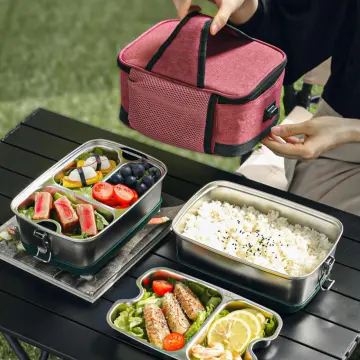 USB Food Warmer Thermal Bag ,Electric Heated Lunch Box ,Lunch Heater Tote ,Meals Reheating, Food Heating Bag, Lunch Box for Car Working Picnic , Red