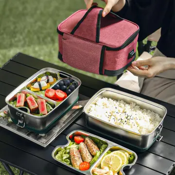 USB Food Warmer Thermal Bag ,Electric Heated Lunch Box ,Lunch Heater Tote  ,Meals Reheating, Food Heating Bag, Lunch Box for Car Working Picnic , Red  