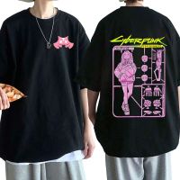 ญี่ปุ่น Anime Cyberpunk Edgerunners Rebecca T เสื้อมังงะ Graphic แขนสั้นเสื้อยืดขนาดใหญ่ Vintage เสื้อ T Streetwear