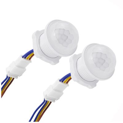 2Pcs 110-220V PIR Sensor Smart Detection Time Delay Adjustable Infrared Induction Detector