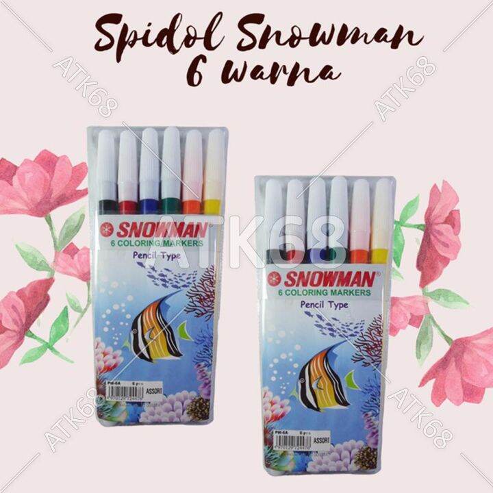 Spidol Warna Snowman 6 Colours PW6A Lazada Indonesia