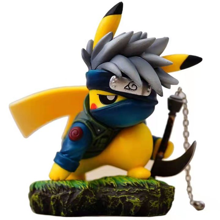 ใหม่-pokemon-อะนิเมะ10pvc-pikachu-คอสเพลย์-kakashi-ninja-action-figma-ตัวเลขของเล่นสำหรับ-boy-รุ่นเครื่องประดับจัดส่งฟรี-items