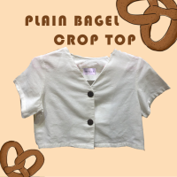 WyllaBrand เสื้อ Plain Bagel crop top