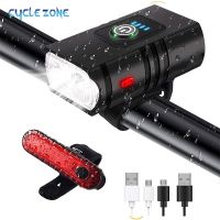 ◐❃❄ USB Rechargeable Bike Light Set Super Bright Waterproof Bicycle Headlight and Taillight Easy to Mount Fits for MTB Road Cycling