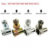 10/20pcs M3 M4 M5 M6 M8 M10 M12 304 Stainless Steel Carbon Steel Aluminum Flat Countersunk Head Rivet Nut Insert Nut