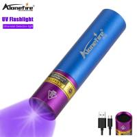 AloneFire SV15 365nm Ultraviolet Light Usb Rechargeable flashlight Ore Pet Urine Stains Scorpion Money Leakage Detector light