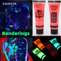 5Pcs Body Art Paint ตกแต่งฮาโลวีน Pigment คอสเพลย์ Night UV Glow ภาพวาดเรืองแสง Face Paint เทศกาล Party Rave Props