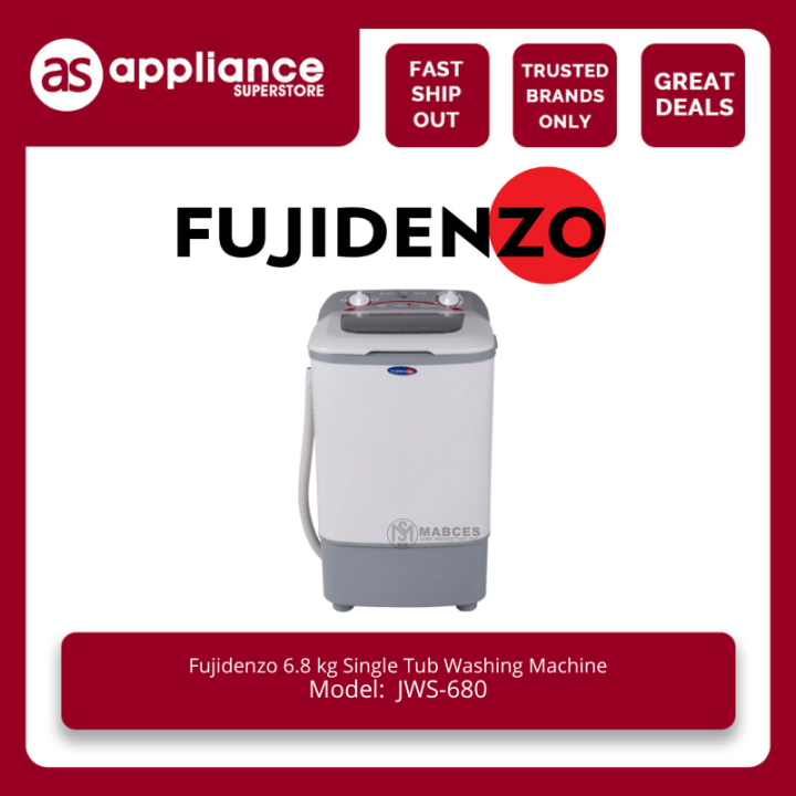 Fujidenzo 6.8 kg Single Tub Washing Machine JWS680 Lazada PH