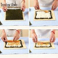 DIY Seaweed Rice Plastic Curtain/ Durable Non-sticky Sushi Roll Mold/ Japanese Rice Paddle Tools/ Washable Anti-humidity Kitchen Gadget