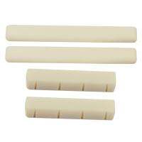 ‘【；】 2X Ivory Buffalo Bone Bridge Saddle Nut Slotted For Ukulele Uke Guitar Parts