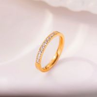 [COD] version of super fine zircon inlaid titanium steel ring womens ins trendy index finger tail versatile and fade