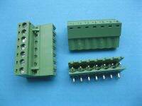 ○✤ Angle 7 way/pin Pitch 5.08mm Screw Terminal Block Connector Pluggable Type Green 24 Pcs per lot 2EDCK-2EDCR-5.08