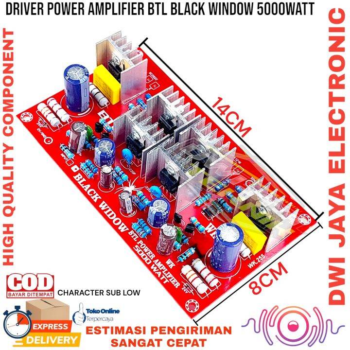 Kit Driver Power Amplifier BTL Black Widow 5000 watt Power Amplifier