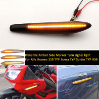 2ชิ้นสำหรับ Alfa Romeo 159 159 sportwagonboera แมงมุมประเภท939 LED แบบไดนามิกด้านข้างเครื่องหมายไฟลูกศรเลี้ยวไฟกระพริบโคมไฟ