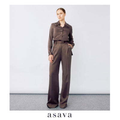 [asava aw22] Asava classic high-rise straight leg pants กางเกงผู้หญิง อาซาว่า ขายาว เอวสูง ทรงคลาสสิค