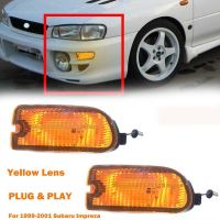 JHTJHNDTGFJHND รถ LED เลี้ยวไฟแสดงสถานะสำหรับ Subaru Impreza RS Coupe 1999-2001ซีดานกันชนหน้าพิทักษ์ด้านข้างเครื่องหมายไฟกระพริบไฟ