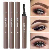 Waterproof Eyebrow Dyeing Cream Pencil Lasting Non smudge Brown Grey Natural Setting Dye Eye Brow Pen with Brush Makeup Cosmetic