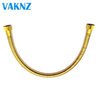 shower hoses stainless steel hoses Golden Plumbing Hose 1/2 Angle Valve Connector Stainless Steel Gold plumbing hose for 50cm