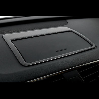Carbon Fiber Dashboard Navigation Frame Decortaion Cover Trim For Audi Q3 2013-2018 Car Interior Accessories