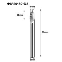 5pcs Shank 8mm * 8 * 20mm ขลุ่ยเดี่ยวเครื่องตัดเหล็กความเร็วสูงสําหรับอลูมิเนียม HSS TOP Quality router bit End mill CNC Milling Cutter