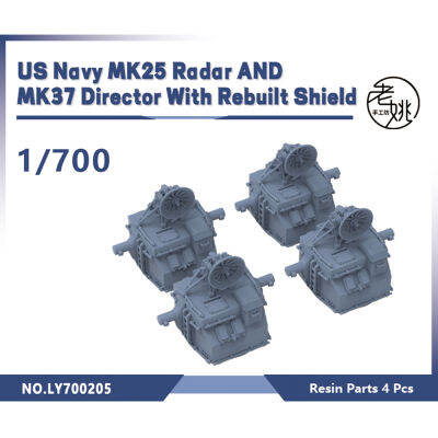 Yao S Studio LY700205 1700 3D พิมพ์เรซิ่นชุด U.S Navy MK25เรดาร์และ MK37 Director พร้อม Rebuilt Shield 4 Pcs