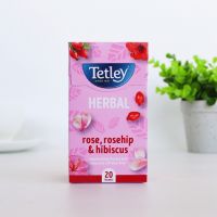 Tetley HERBALS ROSEHIP &amp; HIBISCUS ชาเท็ตเล่ ชาร้อน นำเข้าจากอังกฤษ ชาอังกฤษแท้ ? ชาชบา ชากุหลาบ