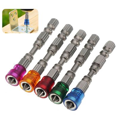 5Pcs Magnetic Screwdriver Bit Cross-head PH2 Magnetic Screwdriver Bits 1/4 Inch Hex Shank Drywall Electric Screwdriver Set Screw Nut Drivers