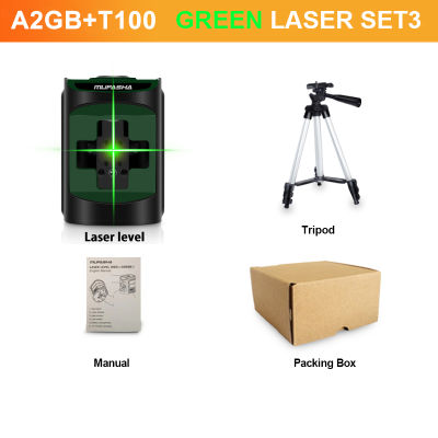 MUFASHA Laser Level Red Beam Green Beam Two Cross Lines Self-leveling Level