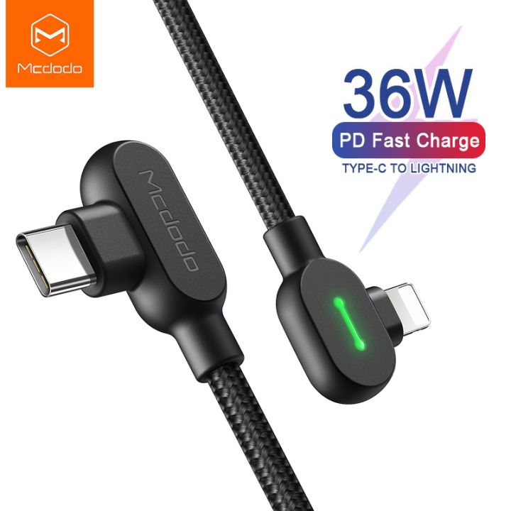 mcdodo-18w-pd-ชาร์จเร็ว-สายสำหรับ-iphone-xr-max-xr-x-8-plus-ipad-type-c-ไปยังสายเคเบิลหลอดไฟ-usb-c-สายชาร์จแบตเตอรี่-macbook