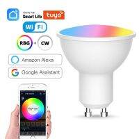 [HOT QQZIWWUJJWG 104] Tuya WiFi GU10สปอตไลสมาร์ทหลอดไฟ RGB CW สมาร์ทหลอดไฟ App การควบคุมระยะไกล RGB แสงโคมไฟสำหรับ Alexa Google Home บ้านสมาร์ท