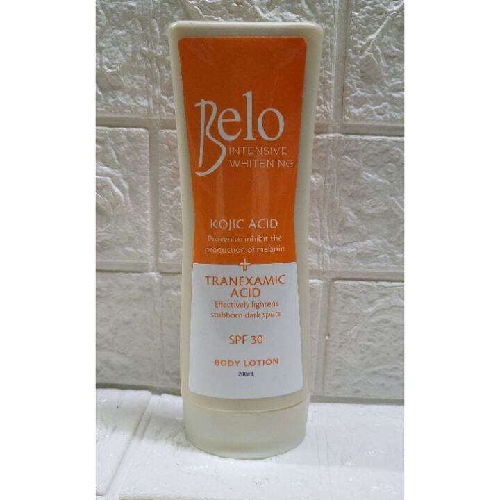 Hot BELO INTENSIVE WHITENING KOJIC ACID TRANEXAMIC SPF 30 BODY LOTION