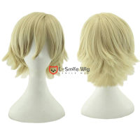 Anime Bleach Kisuke Urahara Light Blonde Cosplay Wig Synthetic Hair Heat Resistant Synthetic Hair Party Wigs + Wig Cap