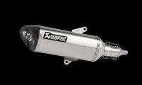 ท่อAKRAPOVIC - SLIP ON TITANIUM NEW SHAPE (2 HOLES) LOGO ALUMINIUM สลิปออน Titanium New Shape (2 รู) Logo Aluminium ADV350 2022 (กรุณาตรวจสอบสต๊อกสินค้าก่อนสั่งซื้อ