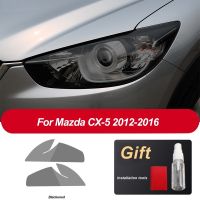 ฟิล์มป้องกันไฟหน้ารถ2ชิ้นสำหรับ Mazda CX5 Ke KF 2012เพื่อนำเสนออุปกรณ์เสริมไฟหน้าสติกเกอร์ TPU สีดำใส