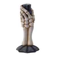 Candle Holders for Table Centerpiece 18.5cm/7.28inch Skeleton Candle Stand Halloween Decoration Resin Candlestick Holder Home Aesthetics Decor for Festival Table Centerpiece present