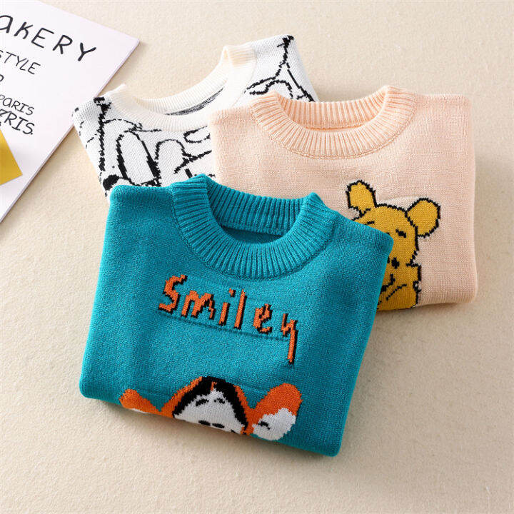 hobibear-childrens-sweater-winter-new-boys-and-girls-cute-cartoon-round-neck-pullover-knitwear-kids-fashion-long-sleeve-tops-fw1