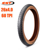 CST 26x4.0 bicycle tire 26x4 fat bike tire fatbike electric tire snow tire 60TPI Brown skin edge