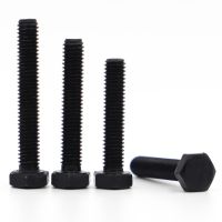 1-10pcs M5 M6 M8 M10 M12 GB5783 DIN933 Black Grade 8.8 Alloy Steel Metric Thread Hexagon External Hex Head Cap Screw Bolt