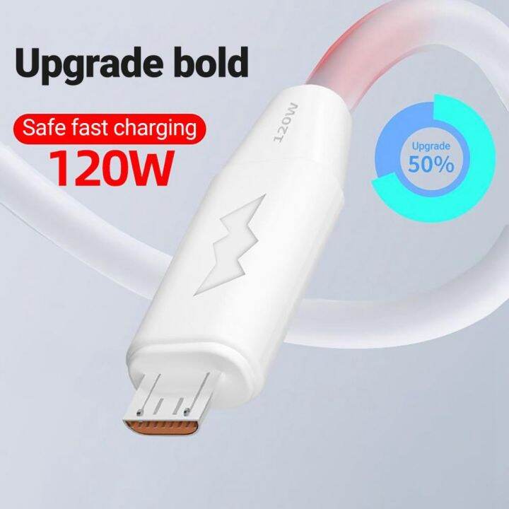 spot-goods112-usb-6a-120w-โทรศัพท์มือถือสายชาร์จเร็วหนาพิเศษสำหรับ-samsung-xiaomi-redmi-สายข้อมูล-usb-andriod