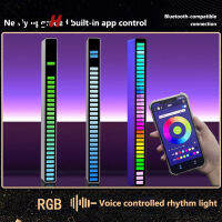 เสียงเพลง Rgb แบบ Led แถบแสงการควบคุมผ่านแอปที่รองรับบลูทูธสามารถปรับความสว่างของไฟกลางคืนจังหวะดนตรีได้