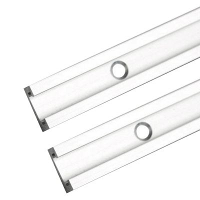 2x Aluminium Bar Slider T-Tracks T-Slot Jig Fixture for Table Saw Gauge Rod (500mm&amp;400mm)