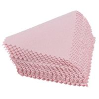 8cmx8cm 50pcs/pack Jewelry Polishing Pink Color Fabric Polish Cleaning Cloth Care for 925