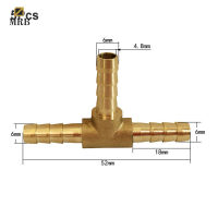 5pcs Connect Tube Fitting Union Tee Joint Copper 3 Way Tee Shaped Union Adapter Household 6/8/10/12mm