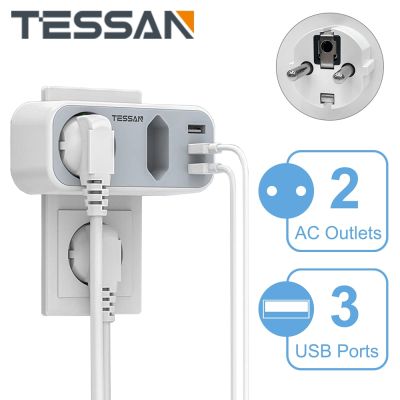【NEW Popular】แถบ TESSANPlugStrip พร้อมเต้าเสียบ1/2ช่อง2/3พอร์ต USB 5V 2.4A 51อะแดปเตอร์ป้องกันการโอเวอร์โหลดสำหรับโฮมออฟฟิศ